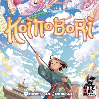 Koinobori A girl in Japanese clothing flies a pink kite shaped like a fish against a partly cloudy sky with the game title "Koinobori" above her