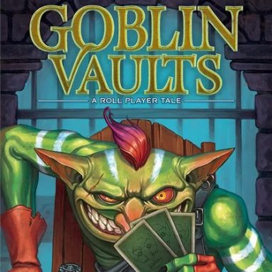 Goblin Vaults A green goblin peers over a hand of three cards in front of vault bars under the game title "Goblin Vaults"